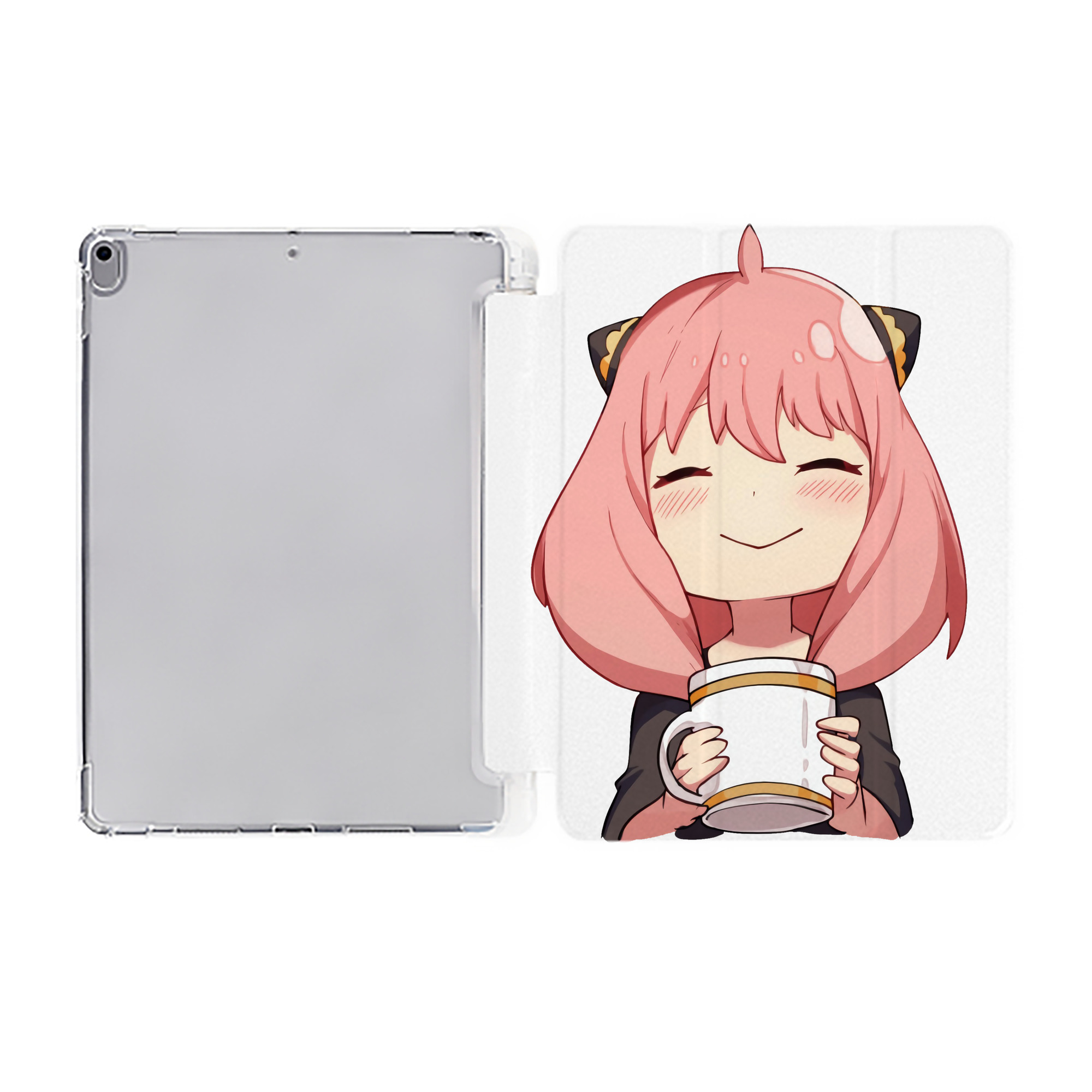 （画像用） SPY×FAMILY间谍家家酒 IPad ケース ペン収納付き 三つ折りスタンド PUレザー×シリコン 対応機種9.5/10.5/10.9インチ